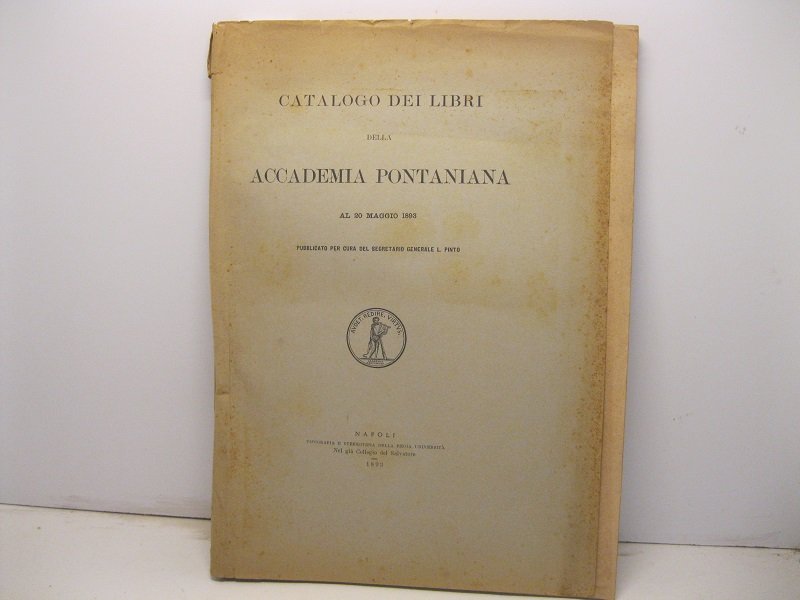 Catalogo dei libri della Accademia Pontaniana al 20 maggio 1863 …