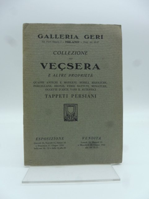 Catalogo dei quadri antichi e moderni della collezione gia' Vecsera …