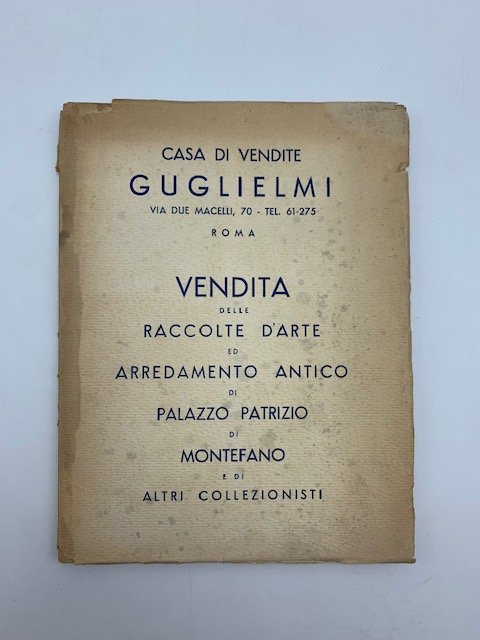 Catalogo delle raccolte d'arte ed arredamento antico di palazzo patrizio …
