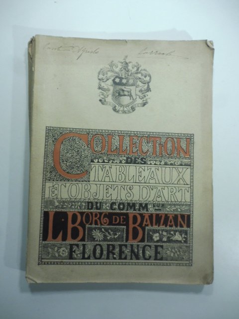 Catalogue du musee L. Borg De Balzan a Florence. Lundi' …