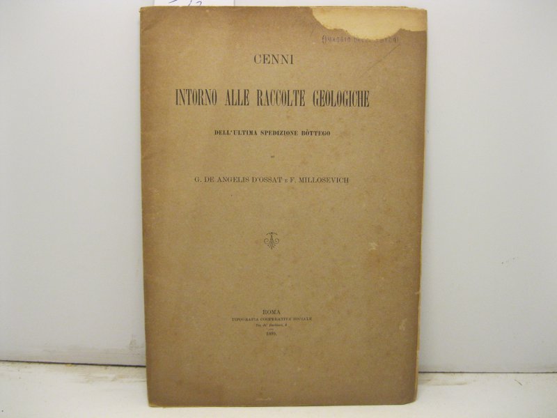 Cenni intorno alle raccolte geologiche dell'Ultima spedizione Bottego di G. …