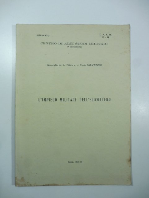 Centro di alti studi militari. L'impiego militare dell'elicottero