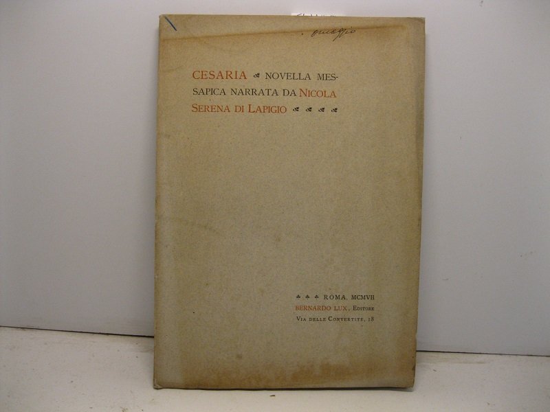 Cesaria. Novella messapica