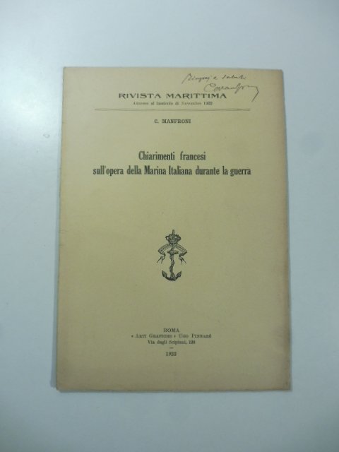 Chiarimenti francesi sull'opera della Marina italiana durante la guerra