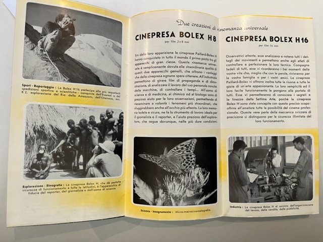 Cineprese Bolex H8-H16 (pieghevole pubblicitario)