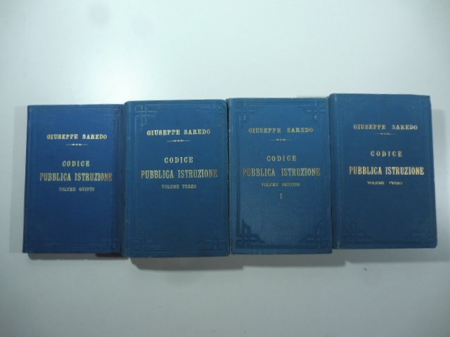 Codice della pubblica istruzione. Volumi I, II parte I, III, …