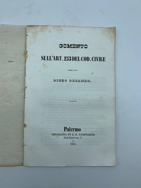 Comento sull'art. 253 del Cod. civile
