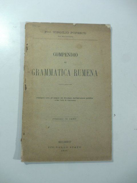 Compendio di grammatica rumena
