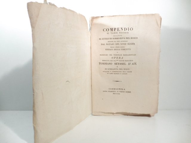 Compendio di varie notizie relative al luogo di Sommariva del …