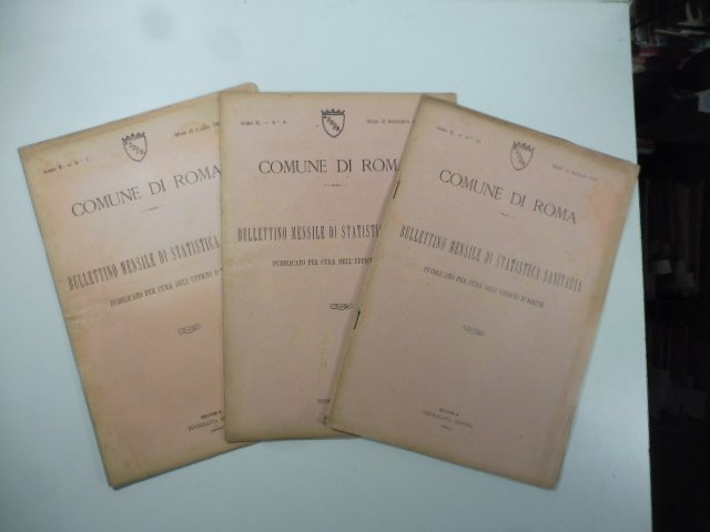 Comune di Roma. Bullettino mensile di statistica sanitaria, luglio, settembre, …