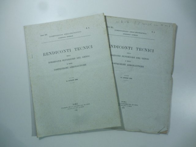 Condizioni minime di accettazione per gli aeroplani terrestri.; Note sui …