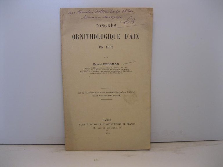 Congres Ornithologique d'Aix en 1897 par Ernest Bergman