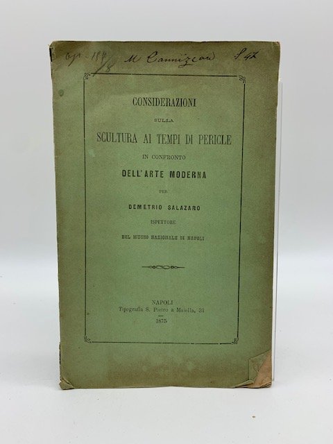 Considerazioni sulla scultura ai tempi di Pericle in confronto dell'arte …