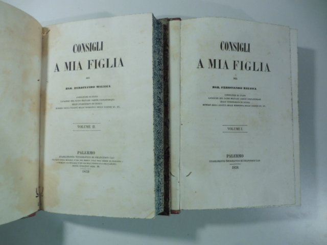 Consigli a mia figlia del Bar. Ferdinando Malvica.Volume I (- …