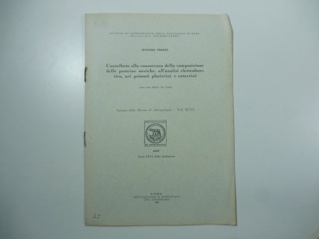 Contributo alla conoscenza della composizione delle proteine sieriche, all'analisi elettroforetica …