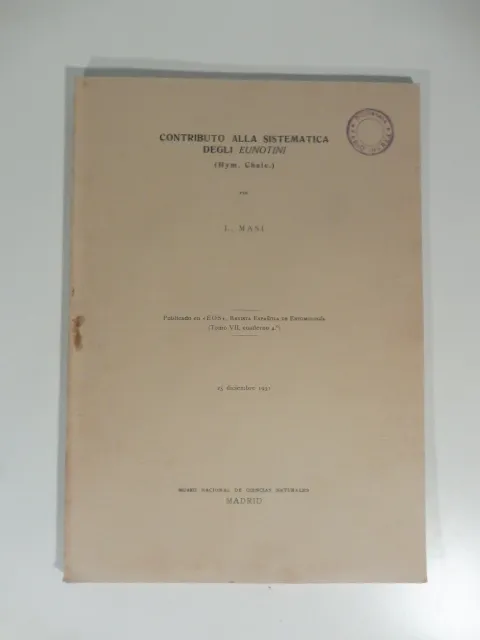 Contributo alla sistematica degli eutini | Immagine principale