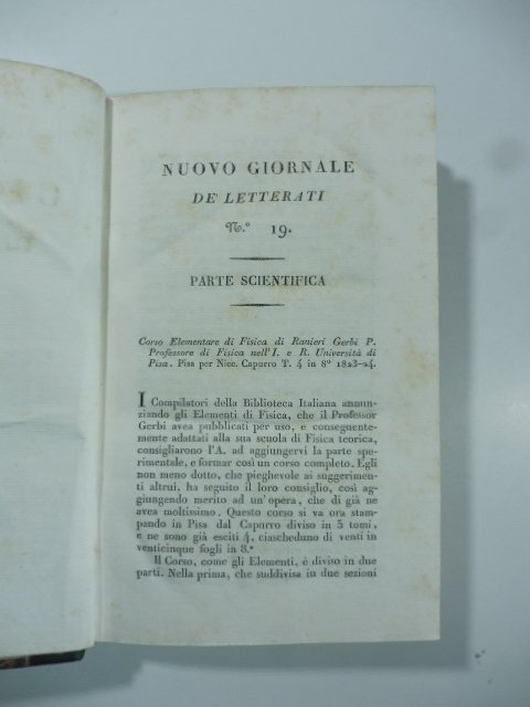 Corso elementare di fisica di Ranieri Gerbi.Prof. univ. di Pisa. …