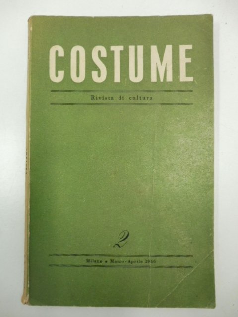 Costume. Rivista di cultura n. 2, marzo-aprile