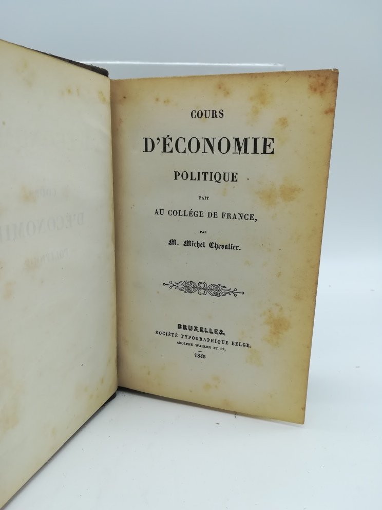Cours d'economie politique fait au College de France