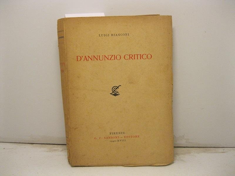 D'Annunzio critico.