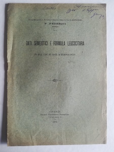 Dati semeiotici e formula leucocitaria in due casi di ciste …