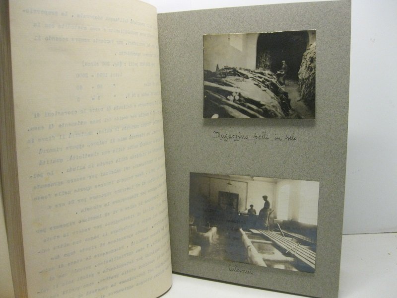 Dattiloscritto riguardante la fabbricazione del guanto contenente 18 fotografie originali …