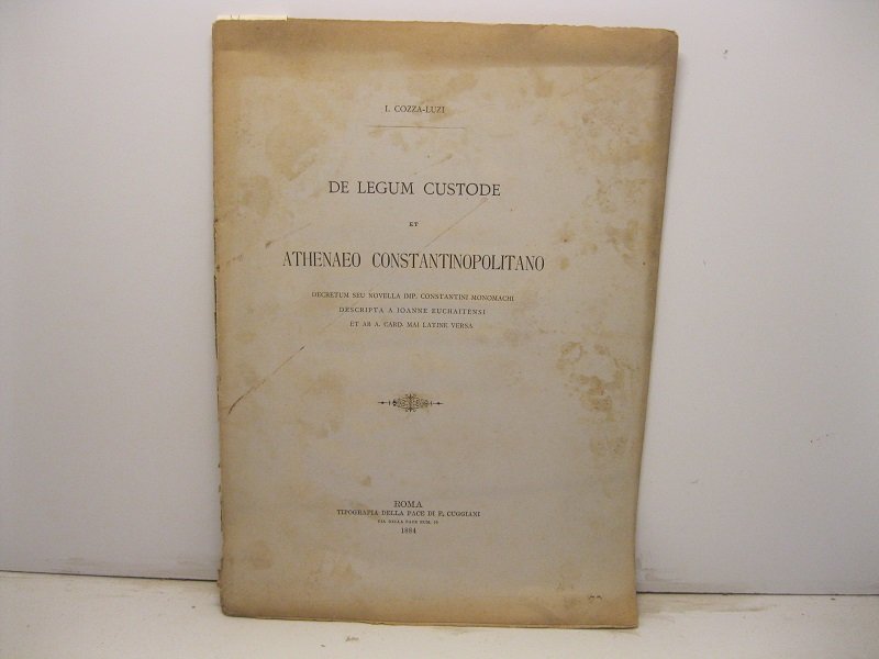 De legum custode et Athenaeo constantinopolitano decretum seu novella imp. …