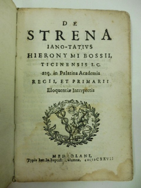 De strena Iano - Tatius Hieronymi Bossii ticinensis I. C. …