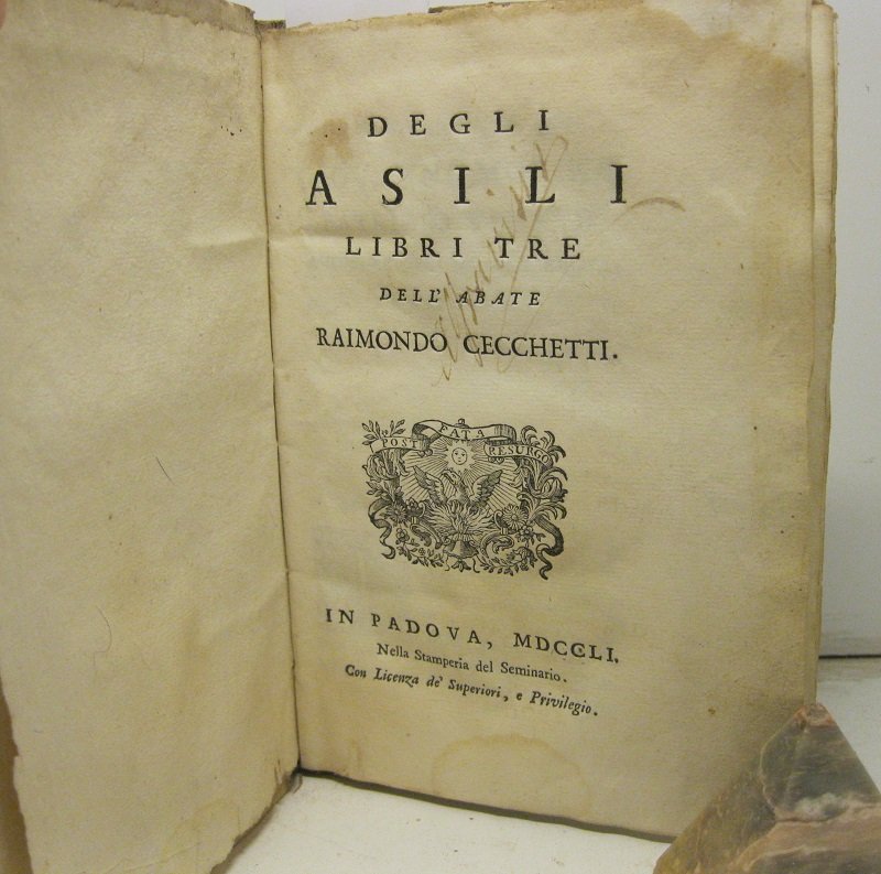 Degli asili. Libri tre dell'abate Raimondo Cecchetti