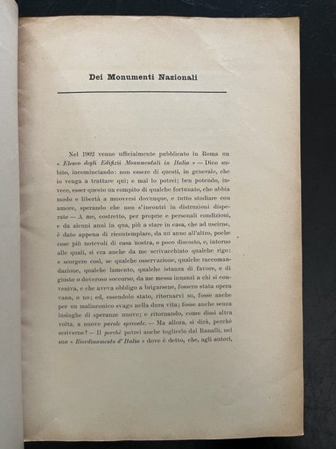 Dei monumenti nazionali