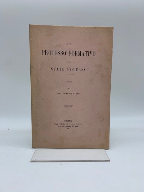 Del processo formativo dello Stato moderno. Nota