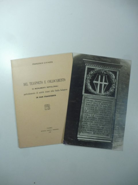 Del trasporto e collocamento di monumenti sepolcrali, particolarmente di antichi …