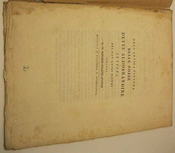 Dell'antica pittura delle nozze dette aldobrandine - Lettera del Cav. …