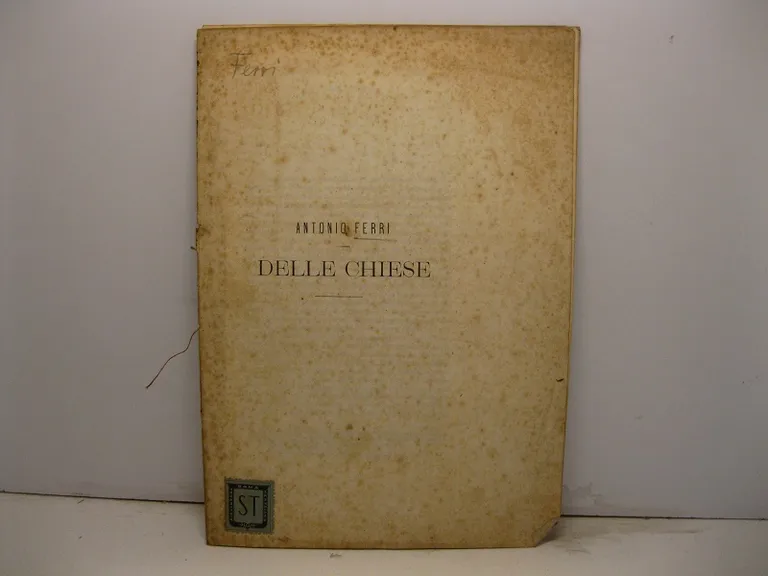 Delle chiese.