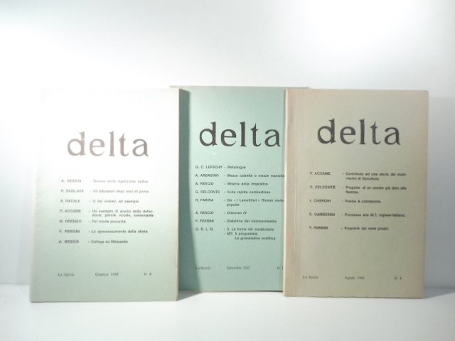 Delta. Tre riviste, n. 4, n. 7, n. 8