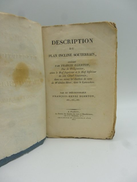 Description du plan incline' souterrain execute' entre le bief superieur …