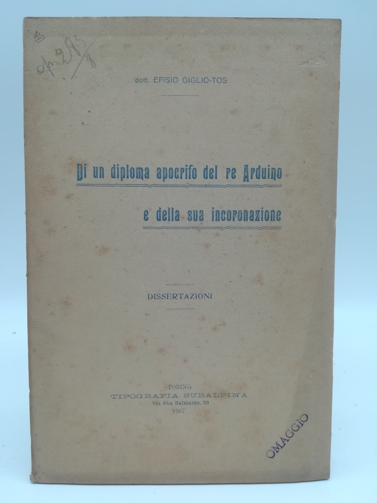 Di un diploma apocrifo del re Arduino e della sua …