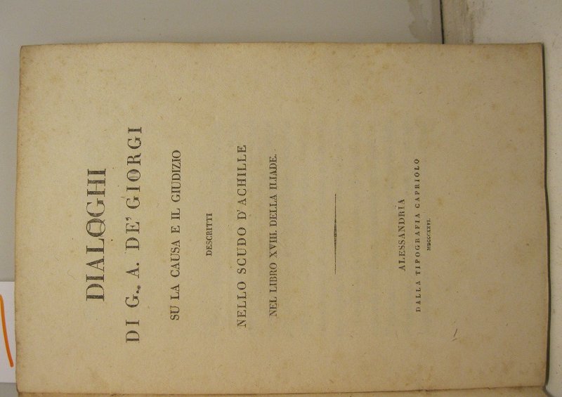 Dialoghi su la causa e il giudizio descritti nello scudo …