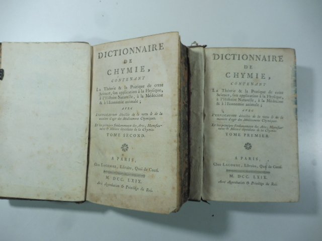 Dictionnaire de chymie contenant la theorie & la pratique de …