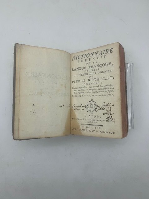 Dictionnaire portatif de la langue francoise extrait du grand dictionnaire …