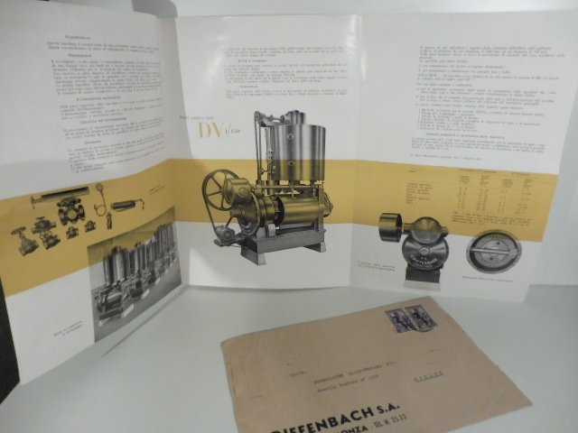 Diefenbach, Monza. Pressa continua mod. DV. Pieghevole pubblicitario