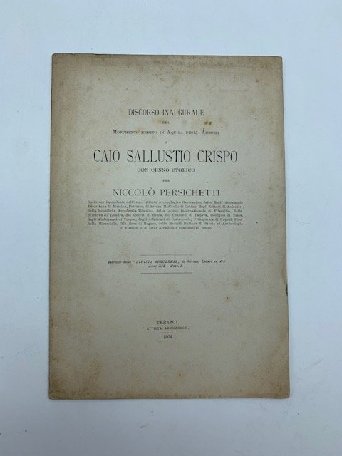 Discorso inaugurale del monumento eretto in Aquila degli Abruzzi a …