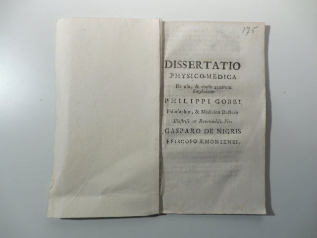 Dissertatio physico medica de usu & abusu aquarum simplicium.