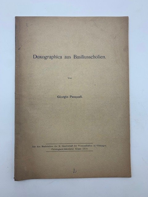 Doxographica aus Basiliusscholien