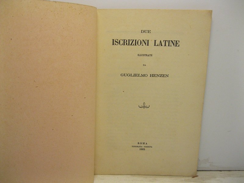 Due iscizioni latine