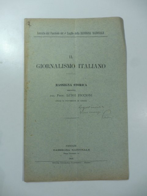 Due supplementi di giornali fiorentini del 1848 e 1859