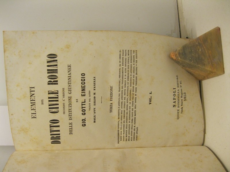 Elementi di dritto civile romano secondo l'ordine delle istituzioni giustinianee … | Immagine principale