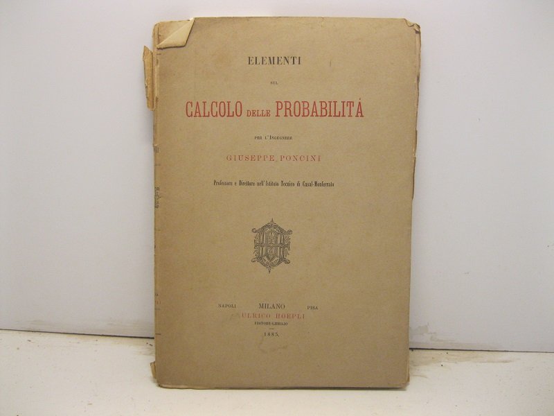 Elementi sul calcolo delle probabilita'