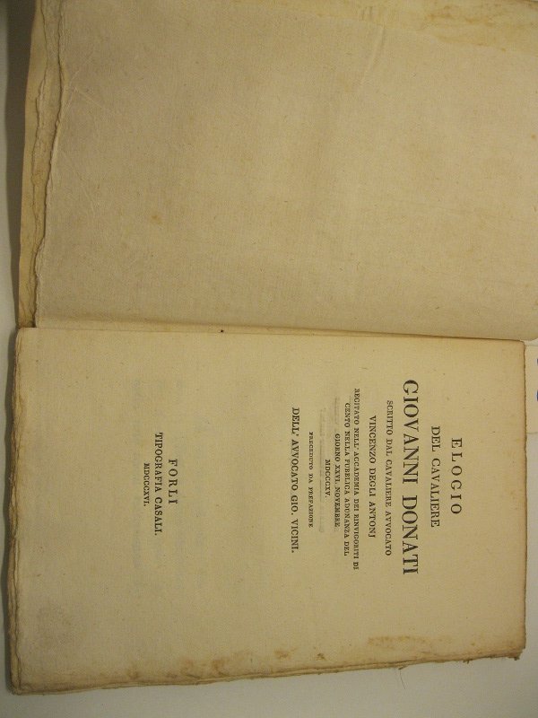 Elogio del cavaliere Giovanni Donati scritto da cavaliere avvocato Vincenzo …