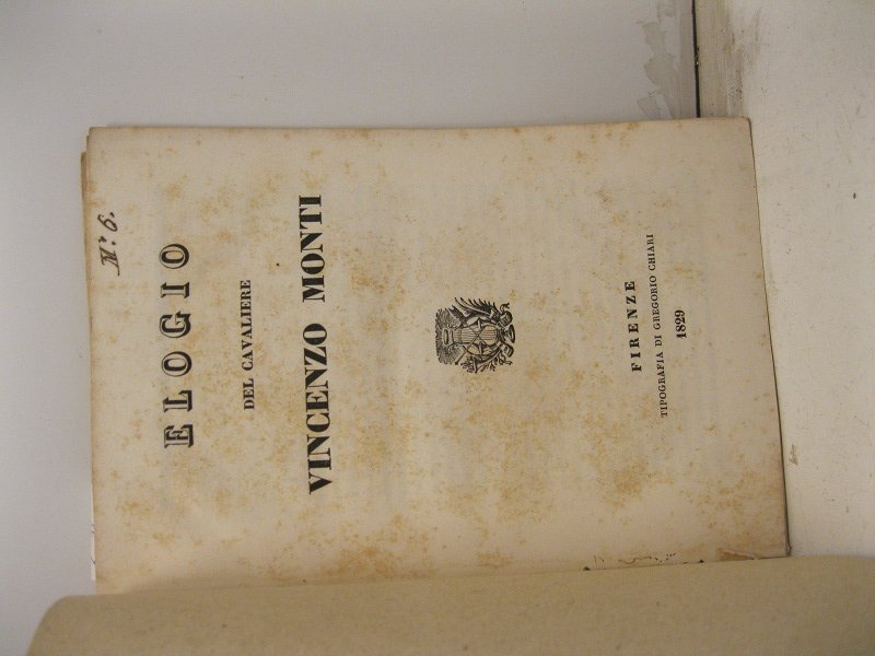 ELOGIO DEL CAVALIERE VINCENZO MONTI